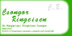 csongor ringeisen business card